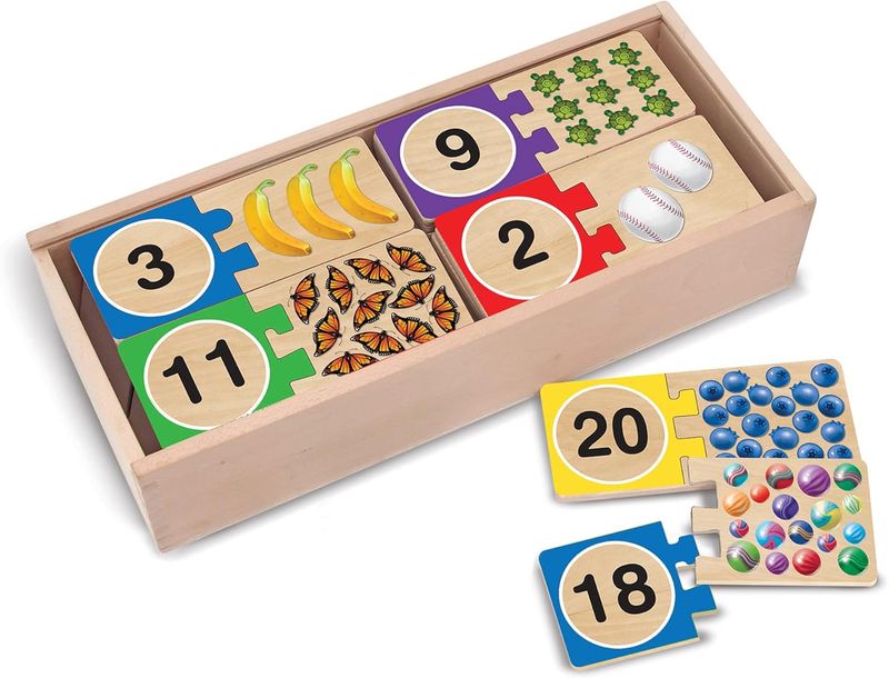 Melissa &amp; Doug Puzzle Numerici da 1 a 20 con Autocorrezione