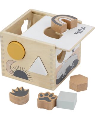 Tryco Baby Scatola Forme Geometriche a Incastro in Legno - 7 Forme Diverse