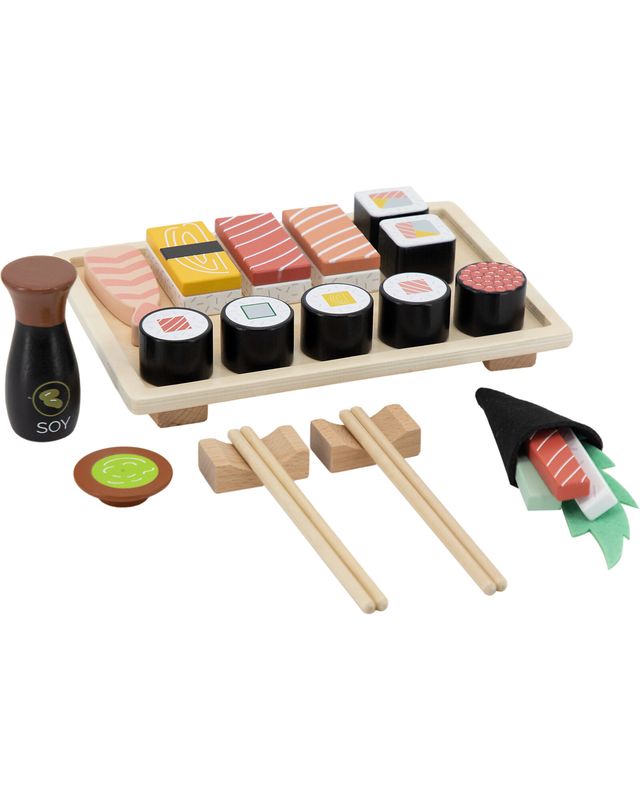 Tryco Baby Set Sushi in Legno 23 Pezzi Colori ad Acqua Atossici