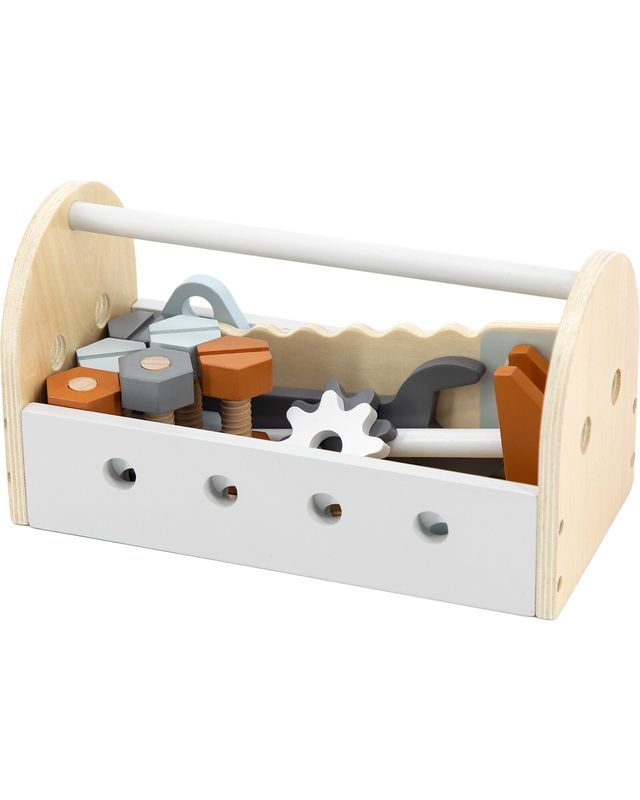 Tryco Baby Cassetta degli Attrezzi Giocattolo in Legno - Colori ad Acqua Atossici