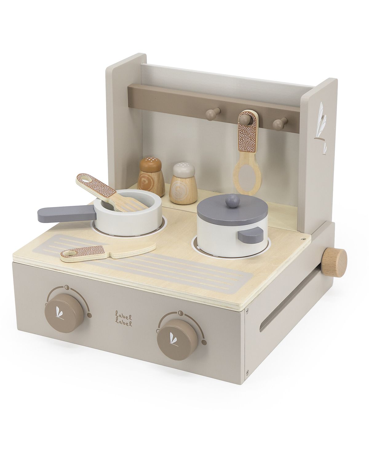 Tryco Baby Mini Cucina Pieghevole in Legno - Beige - Legno di Faggio Certificato FSC