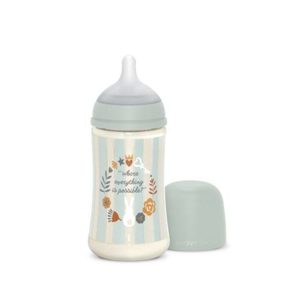 Suavinex Biberon Wonderland Tettarella Simmetrica SX Pro Flusso Medio Celeste 270ml
