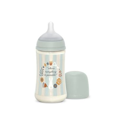 Suavinex Biberon Wonderland Tettarella Simmetrica SX Pro Flusso Medio Celeste 270ml