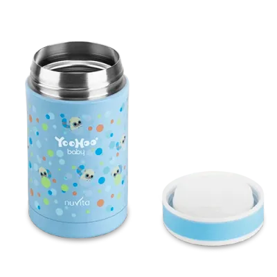 Nuvita Contenitore Termico in Acciaio Inox per Cibi e Liquidi Azzurro 500ML -55072