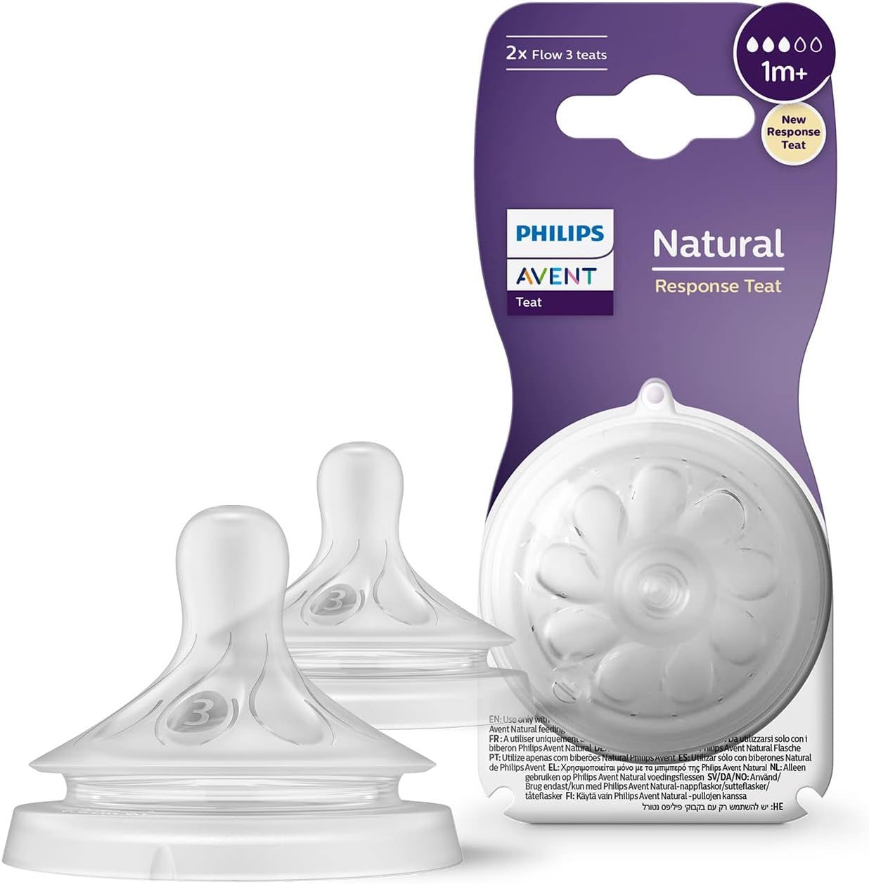 Avent Tettarella per Biberon Natural Response 1 mese+ 3 gocce senza BPA SCY963/02