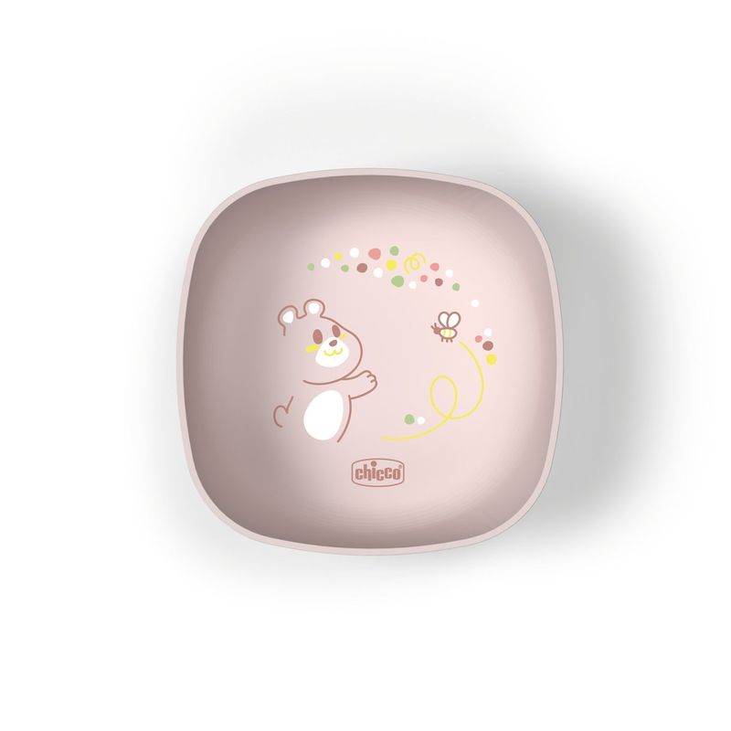 Chicco Set Pappa Svezzamento Ciotola con Coperchio Rosa 6M+