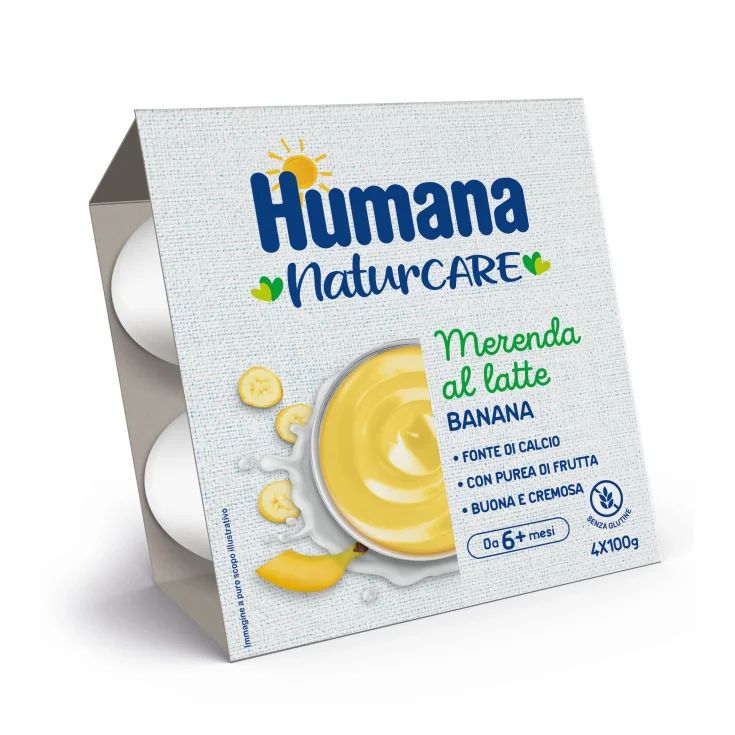 Humana Naturcare Merenda al Latte Banana 4x100gr