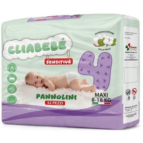 Cliabebe&#39; Pannolino Sensitive Maxi 8-18 kg da 32 pz