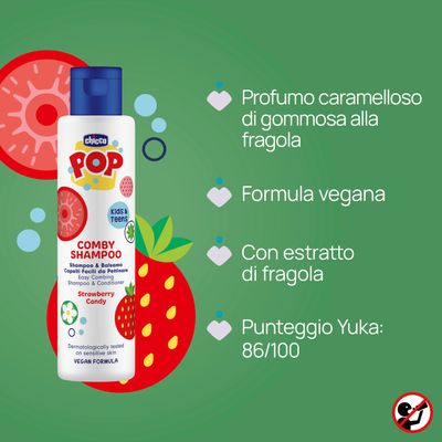 Chicco Pop Shampoo e Balsamo a Fragola da 250 ml