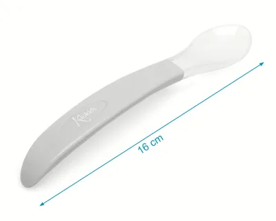 Kiokids Cucchiaino in Silicone Grigio 6m+
