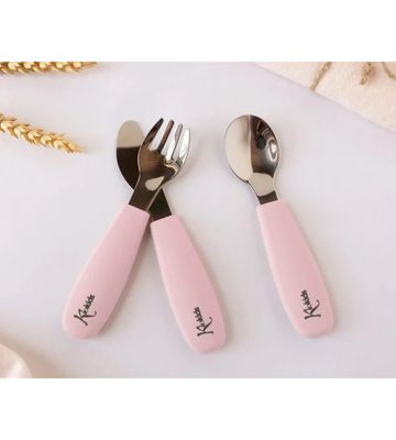 Kiokids Set 3 Posate in Acciaio Rosa