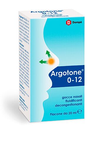 Dompe&#39; Argotone 0-12 gocce nasali fluidificanti flacone da 20 ml
