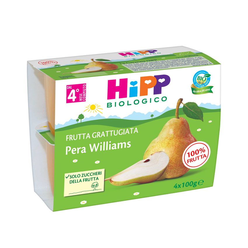 Hipp Merenda di Frutta Grattugiata Pera Williams 4x100g