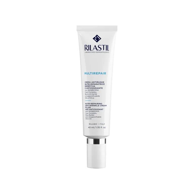 Rilastil Multirepair Crema Antirughe Nutri Riparatrice Riempitiva e Antiossidante  Confezione da 40ml