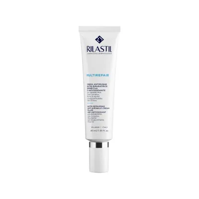 Rilastil Multirepair Crema Antirughe Nutri Riparatrice Riempitiva e Antiossidante  Confezione da 40ml