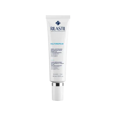 Rilastil Multirepair Crema Antirughe Idro Riparatrice Riempitiva e Antiossidante   Confezione da 40ml