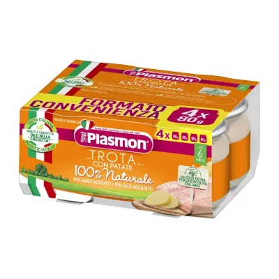 Plasmon Omogeneizzato di Pesce Trota con Verdure 4x80g