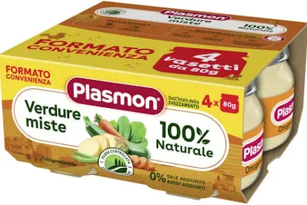 Plasmon Omogeneizzato di Verdure Miste 4x80g