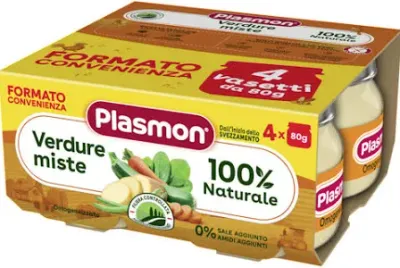 Plasmon Omogeneizzato di Verdure Miste 4x80g