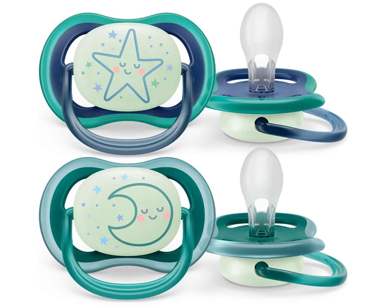 Avent Succhietti Ultra Air Nighttime 6-18 2pz