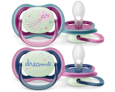Avent Succhietti Ultra Air Nighttime 6-18 Mesi 2pz