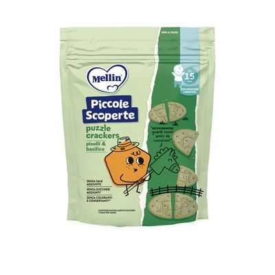 Mellin Puzzle Crackers Piselli e Basilico 105g