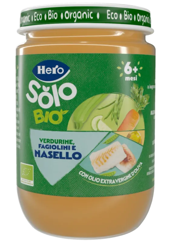 Hero Omogeneizzato Verdurine Fagiolini e Nasello 190gr