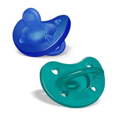 Chicco Gommotto Doppio Soft 16-36 Blu e Verde 2 pz