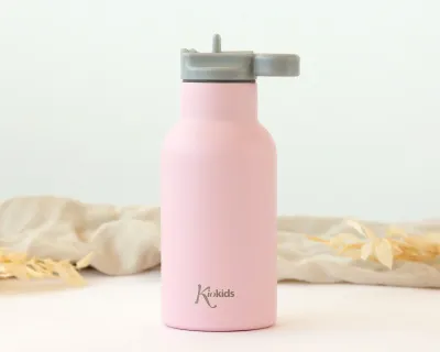 Kiokids Bottiglia Rosa in acciaio inox 350ml