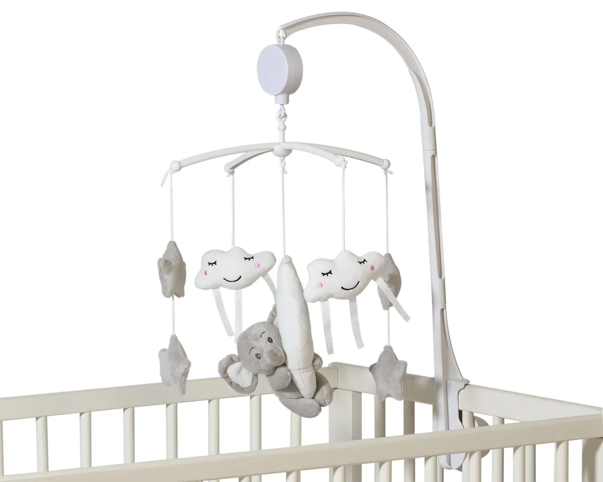 Kiokids Giostrina Musicale per Culla Elefante Grigio