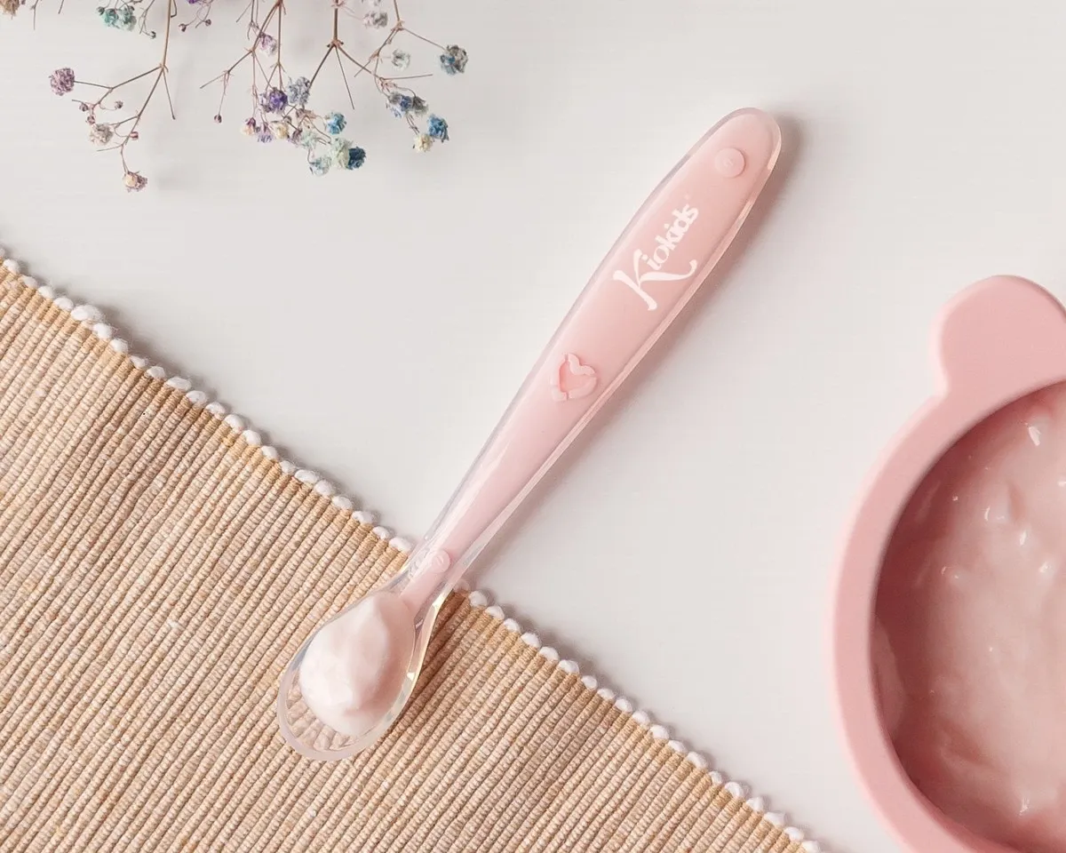 Kiokids Cucchiaino Silicone Rosa
