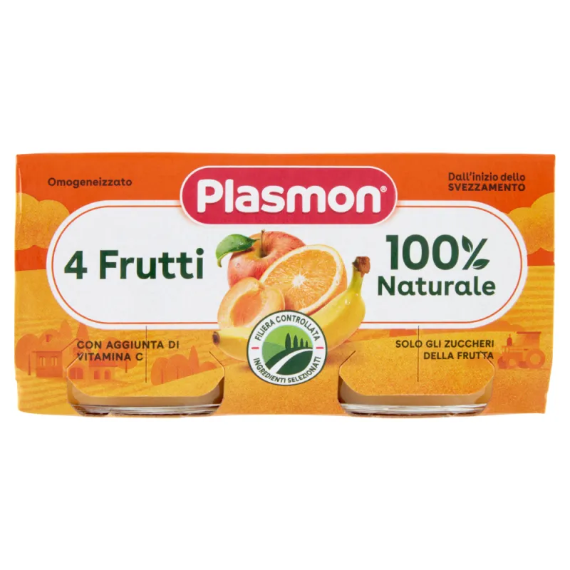 Plasmon Omogeneizzato di Frutta 4 Frutti 2X80g