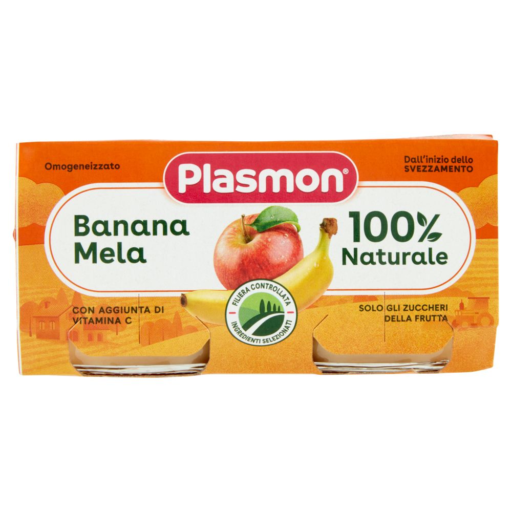 Plasmon Omogeneizzato di Frutta Banana con Mela 2X80g