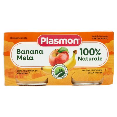 Plasmon Omogeneizzato di Frutta Banana con Mela 2X80g