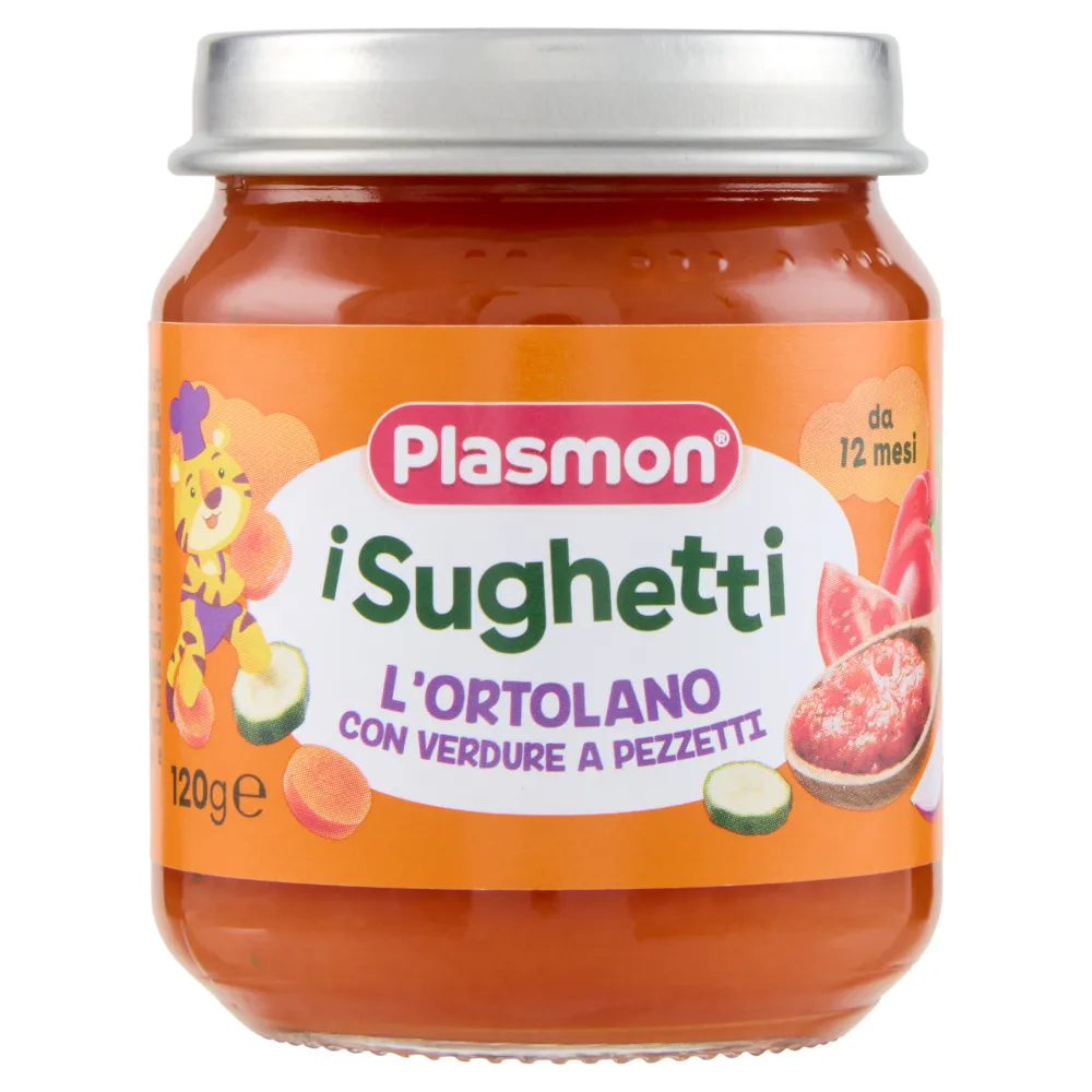 Plasmon Omogeneizzato i Sughetti l&#39;Ortolano con Verdure a Pezzetti 120 g