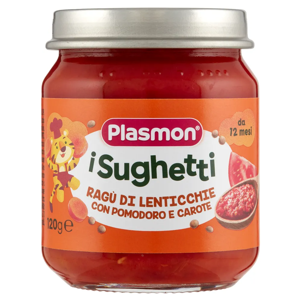 Plasmon Omogeneizzato i Sughetti Ragù di Lenticchie con Pomodoro e Carote 120 g