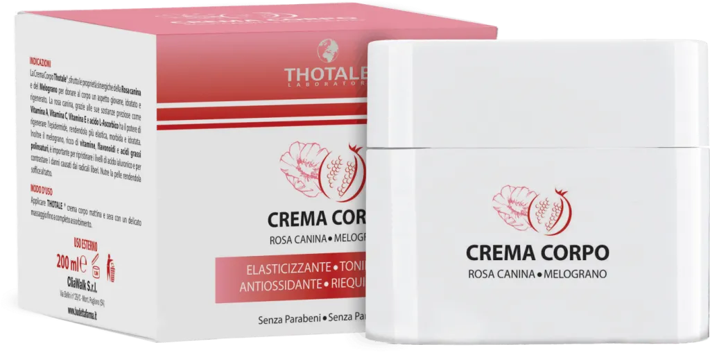 Thotale Crema Corpo Rosa Canina Melograno Elasticizzante Tonificante Antiossidante Riequilibrante 200ml