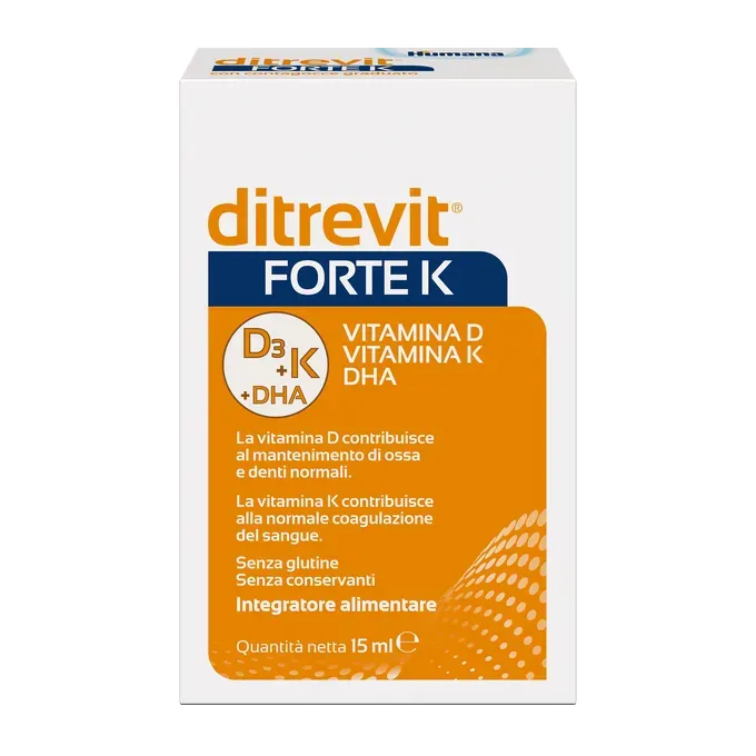 Humana Ditrevit Forte KGocce Integratore di Vitamina D K DHA da 15ml