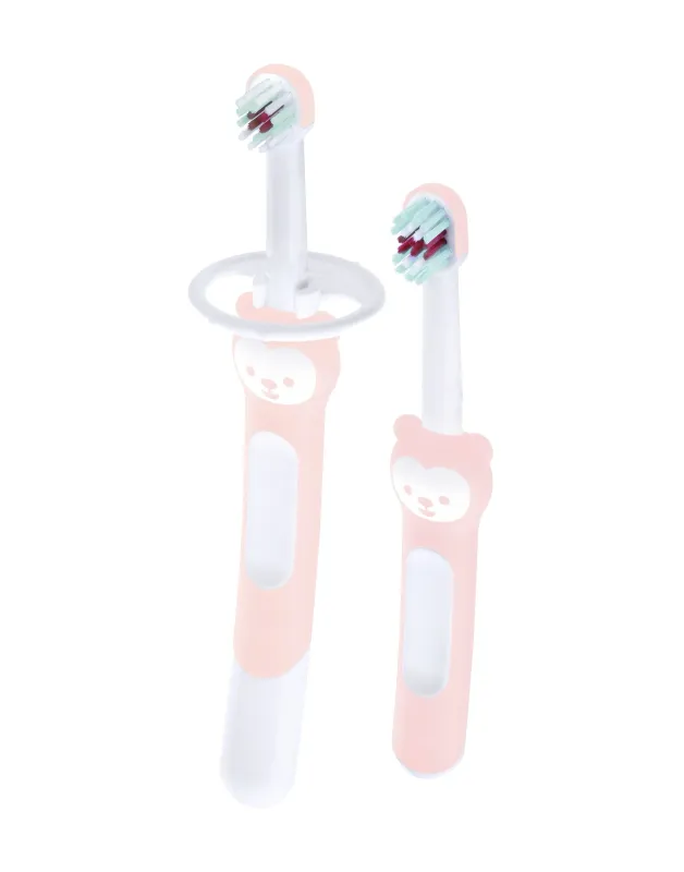 Mam Baby’s Brush Doppio Spazzolino di Apprendimento Rosa per Bambini