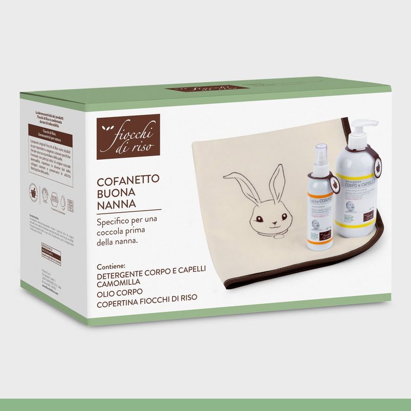 Fiocchi di Riso Cofanetto Buona Nanna  Detergente Corpo e Capelli Olio Corpo Copertina