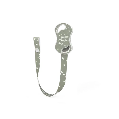 Nuvita Nastrino Portasucchietto con Bottone di Chiusura Sage Green