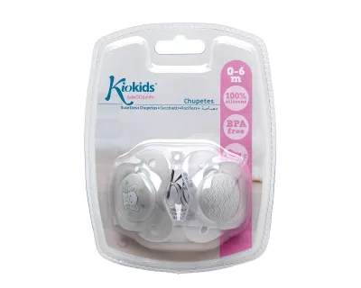 Kiokids Set 2 Succhietto Grigio Elefante 6m+