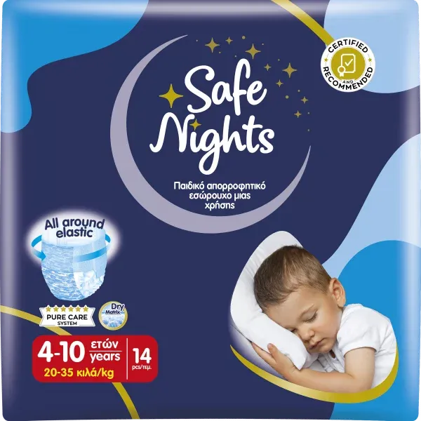 Babylino Safe Nights Boy Pannolini Mutandina da 4 ai 10 anni