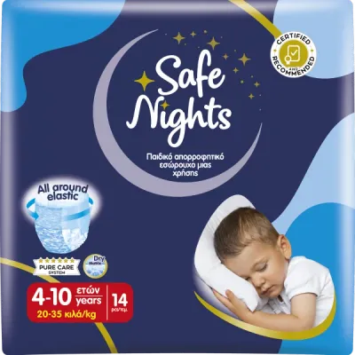 Babylino Safe Nights Boy Pannolini Mutandina da 4 ai 10 anni