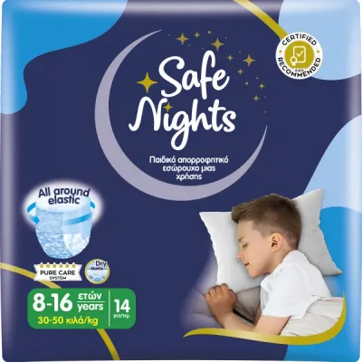 Babylino Safe Nights Boy Pannolini Mutandina da 8 ai 16 anni