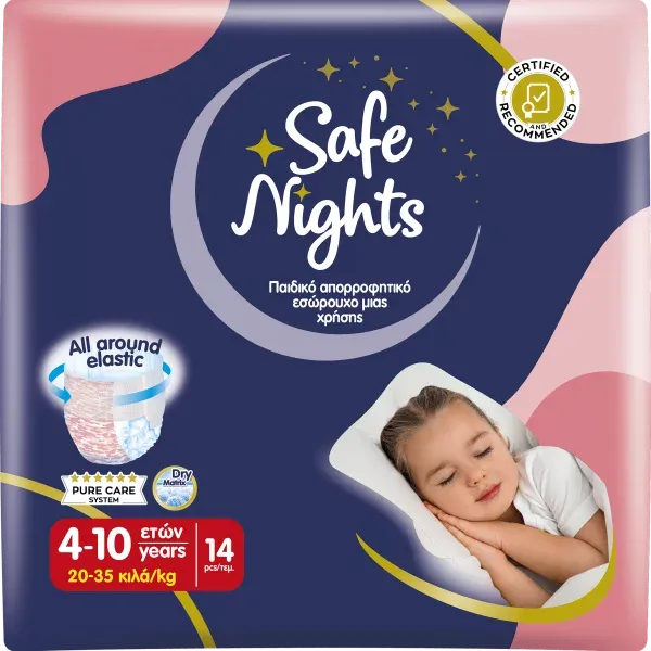 Babylino Safe Nights Girl Pannolini Mutandina da 4 ai 10 anni