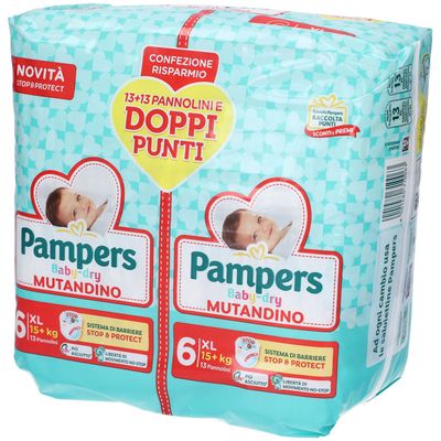 Pampers Mutandino Baby Dry XL 15+ kg Doppio da 26Pz
