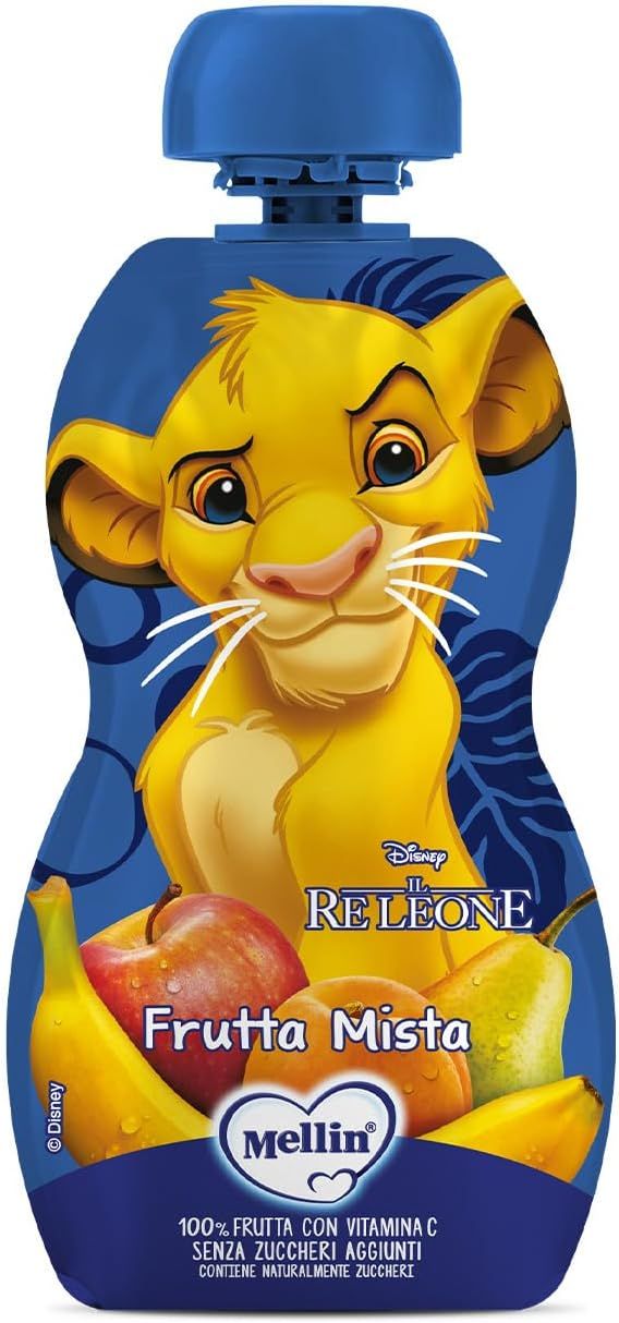 Mellin Pouches Re Leone Frutta Mista 110g