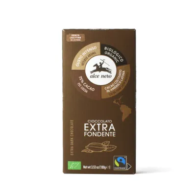 Alce Nero Cioccolato extra fondente 75% biologico