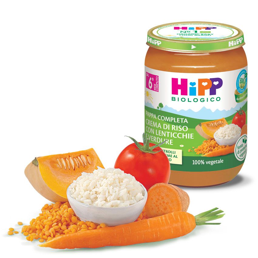 Hipp Pappa Pronta Crema di Riso con Lenticchie e Verdure da 190g
